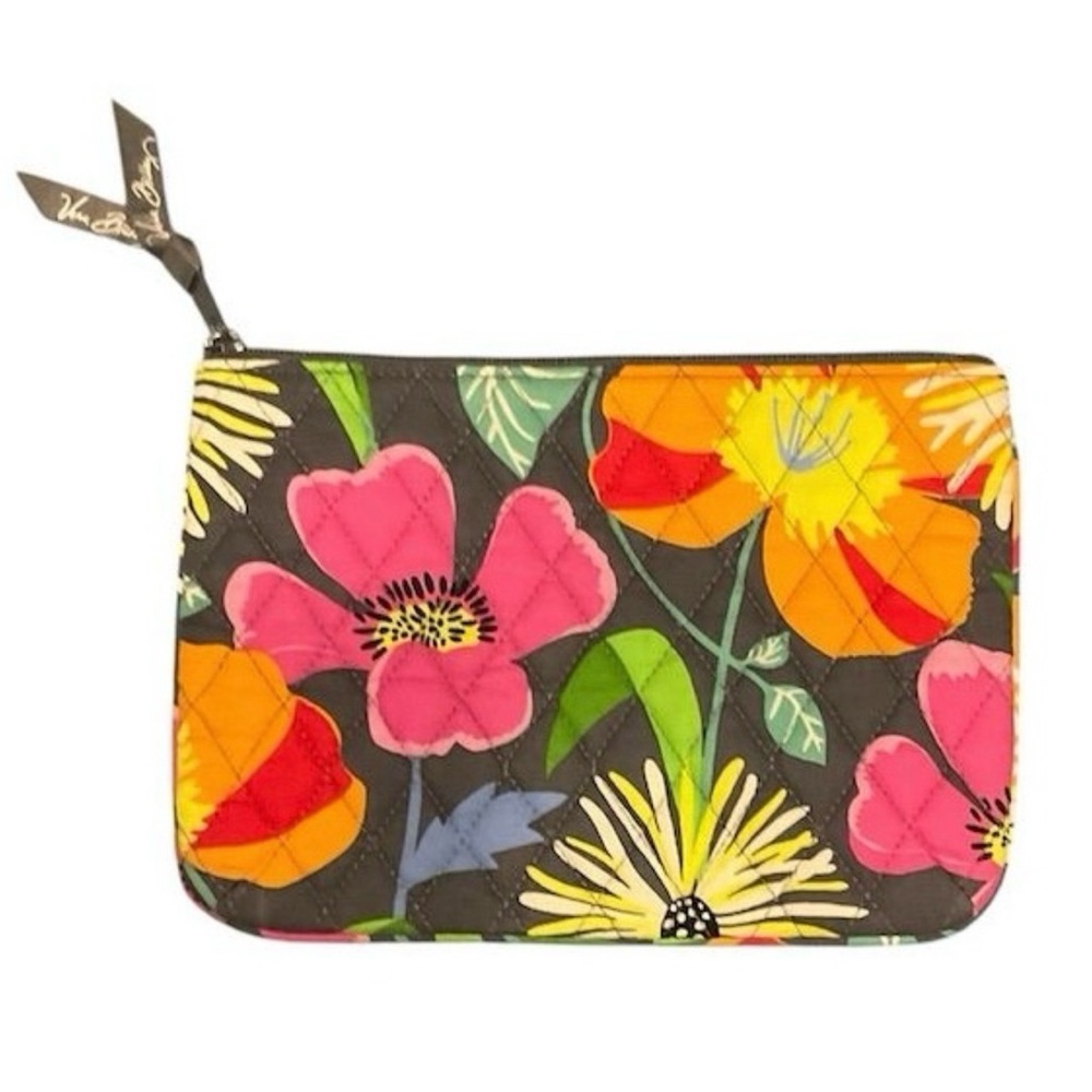 Vera Bradley Retired Jazzy Blooms Floral Quilted Small Makeup Bag